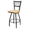 Holland Bar Stool Co 25" Swivel Counter Stool, Pewter Finish, Nat Oak Seat X810 - alternate 1